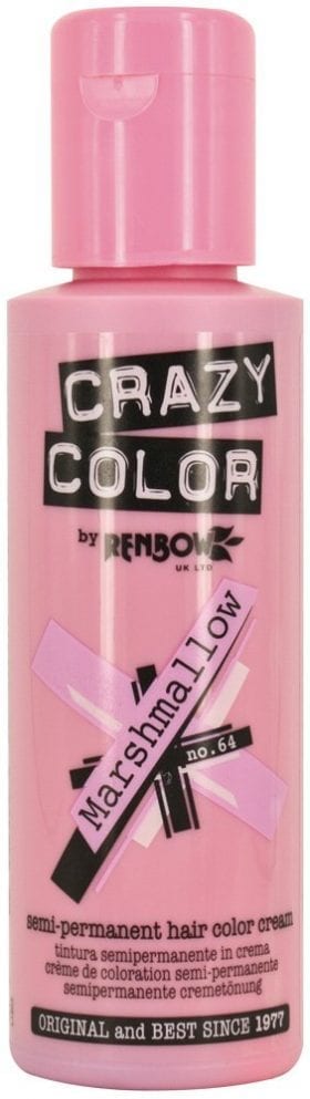 Crazy Color Semi Permanent Hair Colour, Marshmallow 64, 5.07 Oz. 